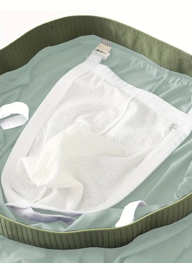 Men’s Ultra-Thin Athletic Shorts – Ice Silky Fiber High-Stretch Breathable Training Shorts, Slim-Fit Solid Color Activewear for Gym, Casual  Home - Green Boxer Briefs - Image 3