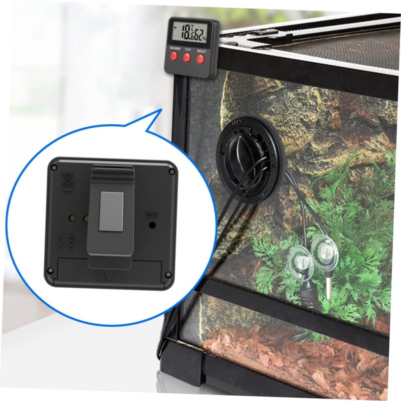 2Sets Digital Thermometer for Reptile Tank with Display Accurate Temperature and Humidity Monitoring Device for Indoor Use for Lizard and Egg Incubation - Image 5