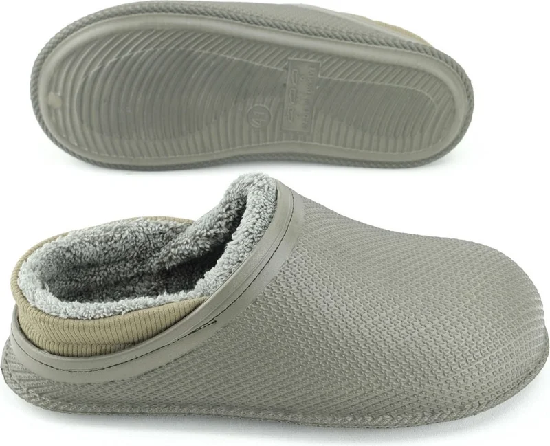 جيزر Men's Winter Eva Plush Silent Sole Home Garden Slippers