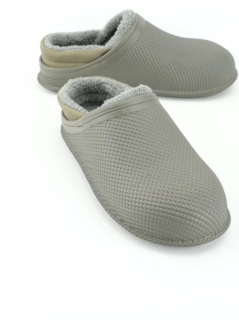جيزر Men's Winter Eva Plush Silent Sole Home Garden Slippers
