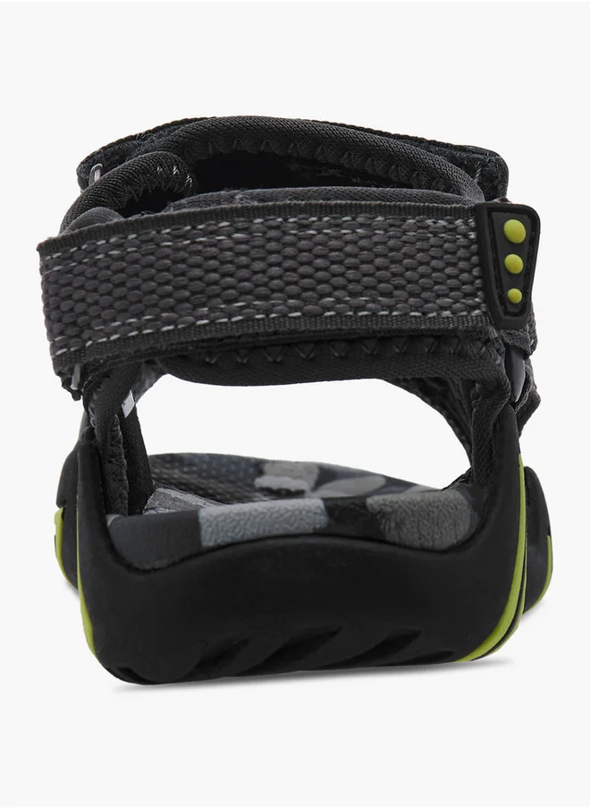 بابلوسكي Boys' Printed Strappy Sandals with Hook and Loop Closure