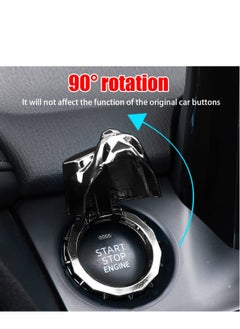 KASTWAVE Bully Dog Car One Key Start Button Cover, Car Ignition Button Cover, Car Engine Push to Start Accessories, Cool Interior Car Decor Stickers, Suitable for Car SUV Truck (Black)  - Image 2