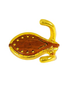 ROBUSTLINE Robustline Plastic Wall Double Hook, Plastic Self Adhesive Double Side, Waterproof Stick On Adhesive Stronger Plastic Wall Hooks Hangers for Hanging Robe, Coat, Towel, Keys- (Gold)  - Image 3