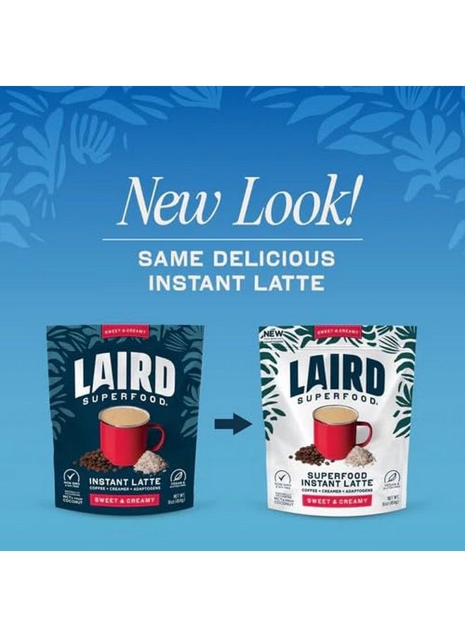 Laird Superfood Laird Superfood Instant Latte 100% Arabica Coffee Sweet & Creamy, Non-Dairy, Superfood Creamer, Gluten Free, Non-GMO, Vegan, 8 oz. Bag, Pack of 1  - Image 3