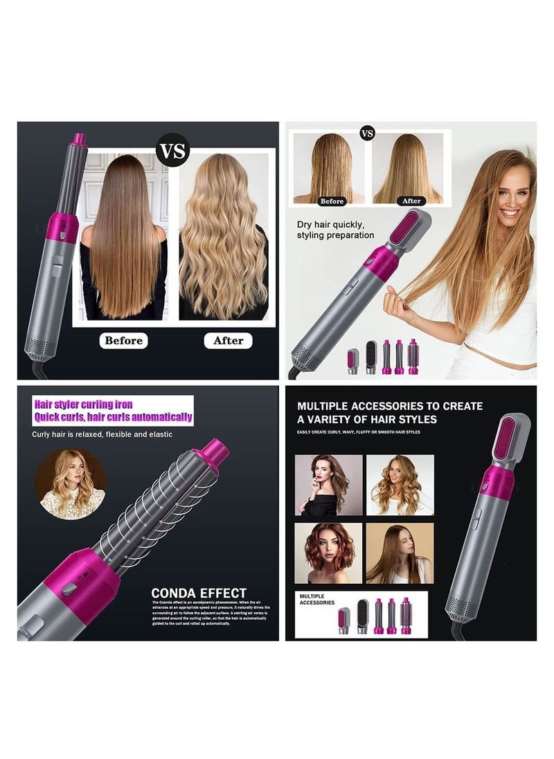 ELTRAZONE - 5 in 1 Hot Air Styler Electric Blow Dryer Comb Curling Wand Detachable Negative Ion Straightener Hair Brush - Image 1