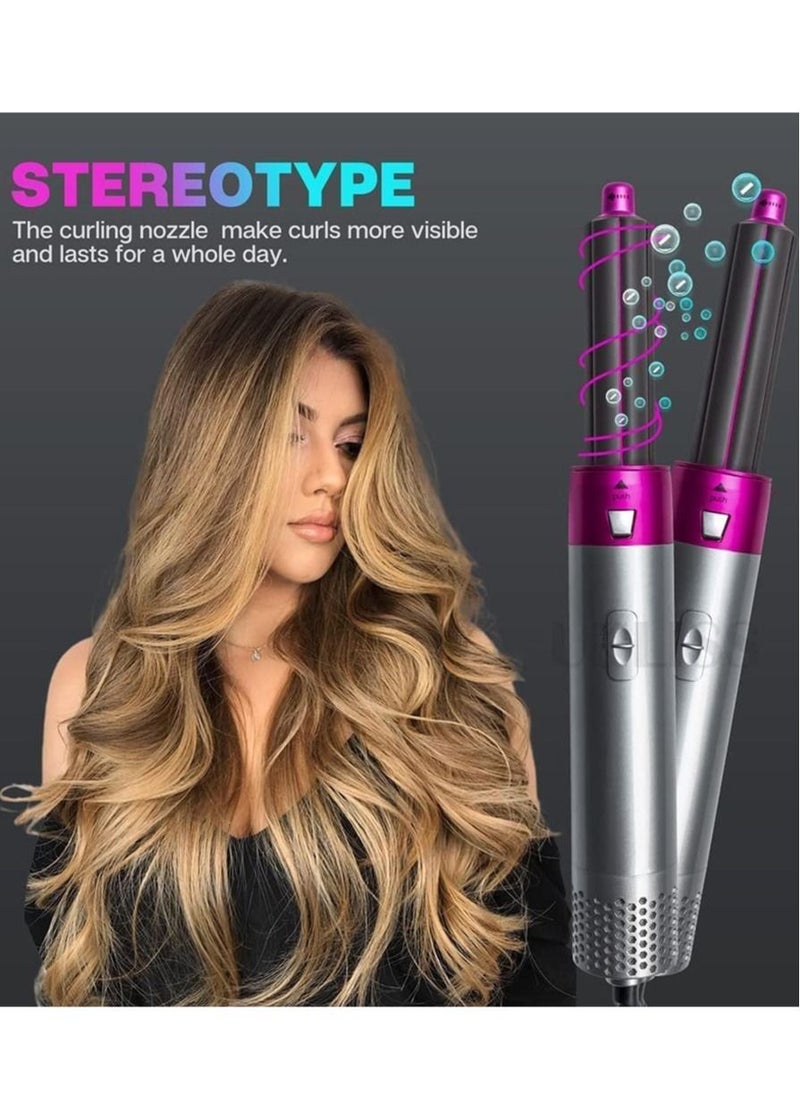 ELTRAZONE - 5 in 1 Hot Air Styler Electric Blow Dryer Comb Curling Wand Detachable Negative Ion Straightener Hair Brush - Image 1