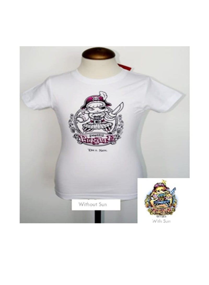 Del Sol Color Change Girls' T-Shirt Pretty Pirate for 3-10  Years Old - Image 1