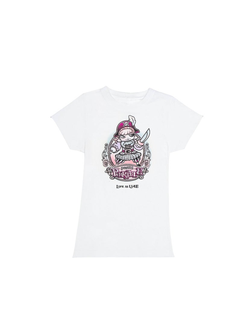 Del Sol Color Change Girls' T-Shirt Pretty Pirate for 3-10  Years Old - Image 2