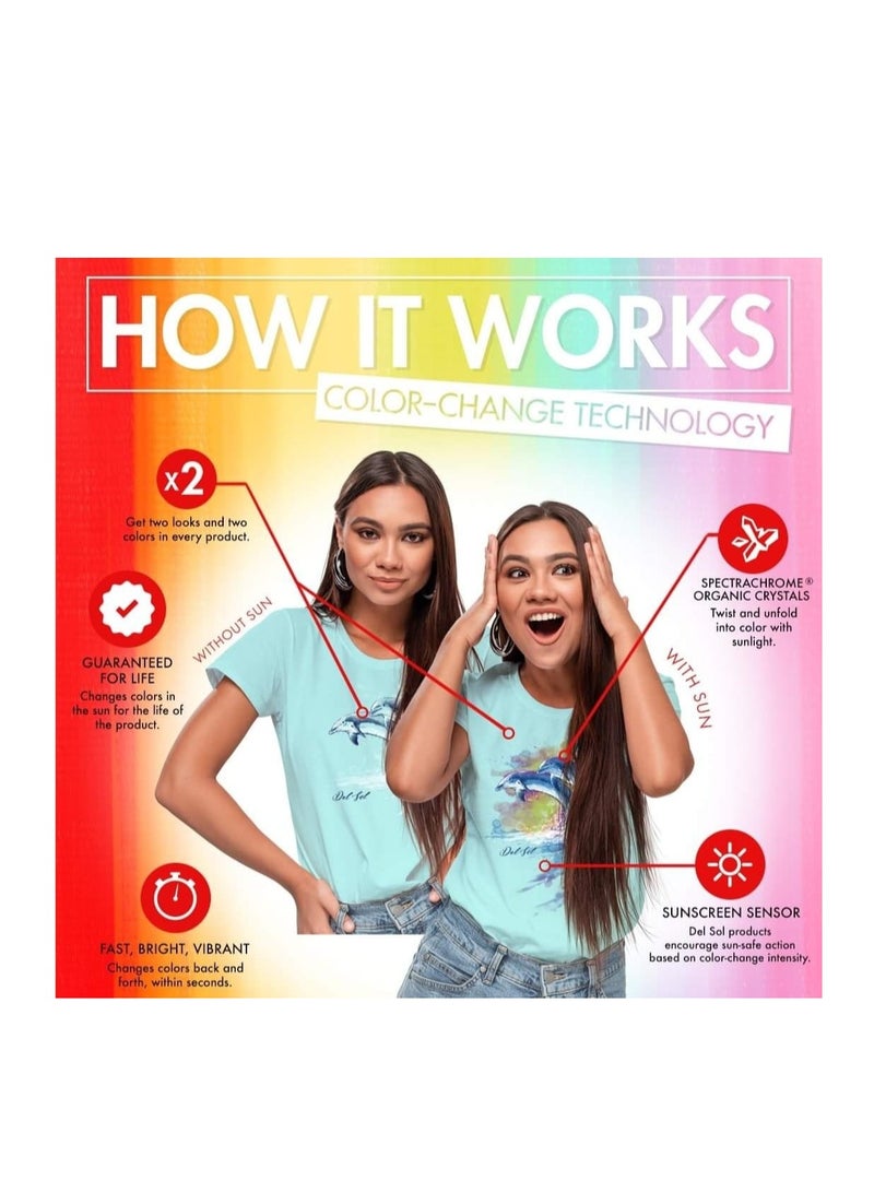 Del Sol Color Change Girls' T-Shirt Pretty Pirate for 3-10  Years Old - Image 4