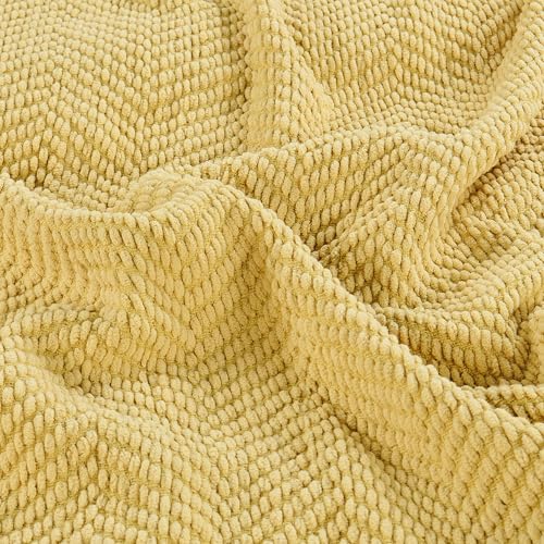Home Soft Things Yellow Throw Blanket Knitted Tweed Throw 50'' x 60'', Jojoba Yellow, Super Soft Cozy Warm Comfortable Breathable Throw for Living Room Chair Couch Bed Sofa Bedroom Home Décor - Image 4