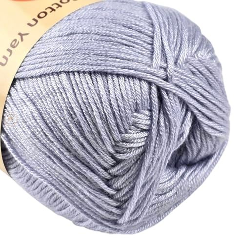Yonkey Monkey 10-Pack of Yonkey Monkey 500 Grams Yarn - 70% Rayon derived from Bamboo, 30% Cotton - Imported - White Gray 9006 - Image 3