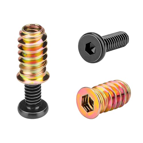 Ofiswadi 35 Sets 1/4-20 Threaded Inserts for Wood - 19/32" Length Heavy Duty Inserts with Hex Key (Includes 35pcs 1/4-20 x 3/4" Mounting Screws and 2pcs Hex Key) - Image 5