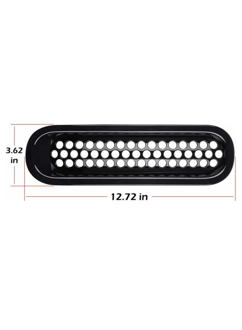 7PCS Front Grille Grill Mesh Inserts Matte Black Guards for 2007-2017 Jeep Wrangler JK Unlimited Rubicon Sahara Accessories Bumper Cover Trim Protection - Image 2