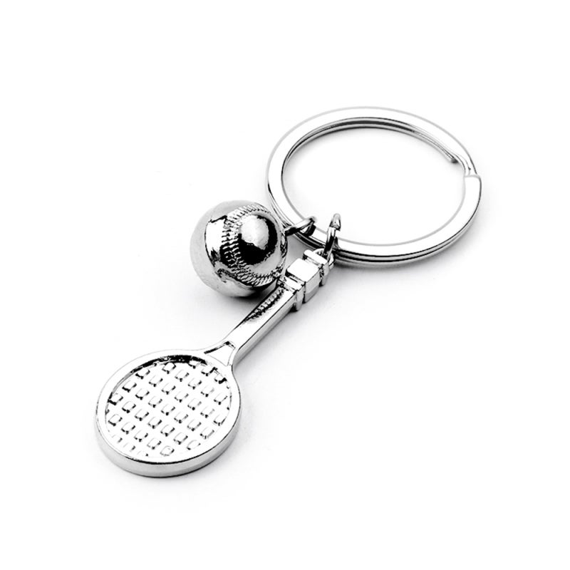POWERTI Novel Handmade Souvenir Simulation Badminton Ping Pong Tennis Racket Shape Widgets Creative Sports Mini Keys Chain Cars Bikes Backpack Ornaments Gifts for Sports Lovers - Image 2