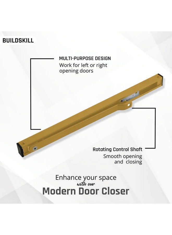 BUILDSKILL جهاز إغلاق الأبواب الهيدروليكي من بيلد سكيل مع ذراع بيلمت، جهاز إغلاق للأبواب الخشبية، الألمنيوم، الأبواب المعدنية، جهاز إغلاق أوتوماتيكي للأبواب المنزلية، مثبت باب بسرعة قابلة للتعديل، 85 كجم، عتيق (عبوة من 1) - Image 2