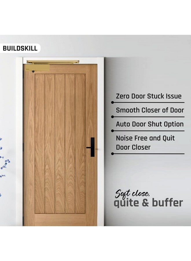 BUILDSKILL جهاز إغلاق الأبواب الهيدروليكي من بيلد سكيل مع ذراع بيلمت، جهاز إغلاق للأبواب الخشبية، الألمنيوم، الأبواب المعدنية، جهاز إغلاق أوتوماتيكي للأبواب المنزلية، مثبت باب بسرعة قابلة للتعديل، 85 كجم، عتيق (عبوة من 1) - Image 5