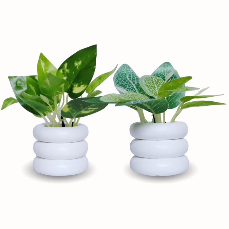 Flora Planet Artificial Plants for Home Decor | Realistic Looking | Home Decor Items | Durable Plastic | Wall Decoration Items for Living Room | Dimensions: 6 cm X 12 cm (Green) - Image 1