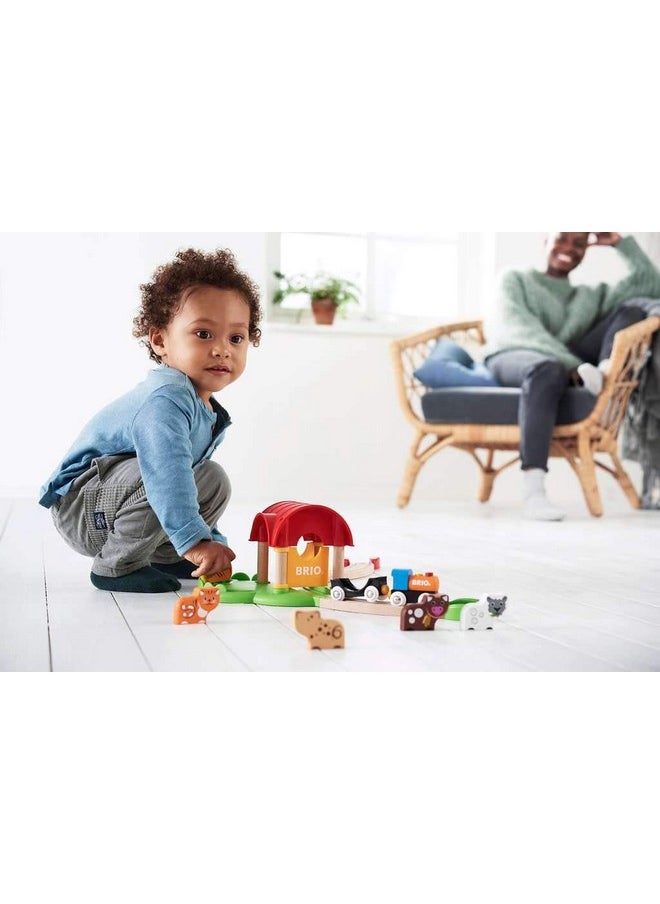 Brio BRIO World - 33826 My First Farm | 12 Piece Wooden Toy Train Set for Kids | Interactive Learning Experience | FSC-Certified Wood | Suitable for Ages 18 Months and Up  - Image 3