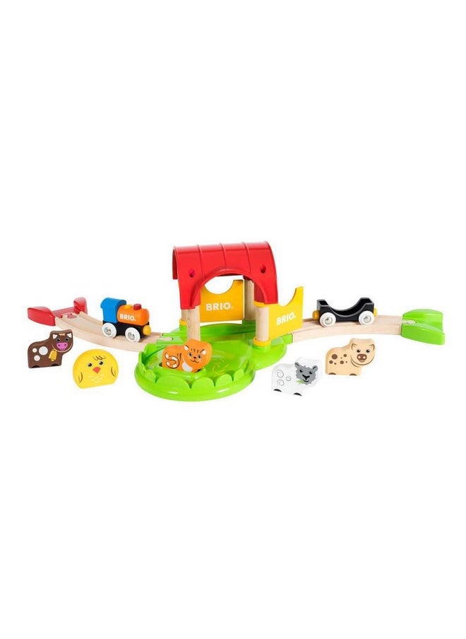 Brio BRIO World - 33826 My First Farm | 12 Piece Wooden Toy Train Set for Kids | Interactive Learning Experience | FSC-Certified Wood | Suitable for Ages 18 Months and Up  - Image 2