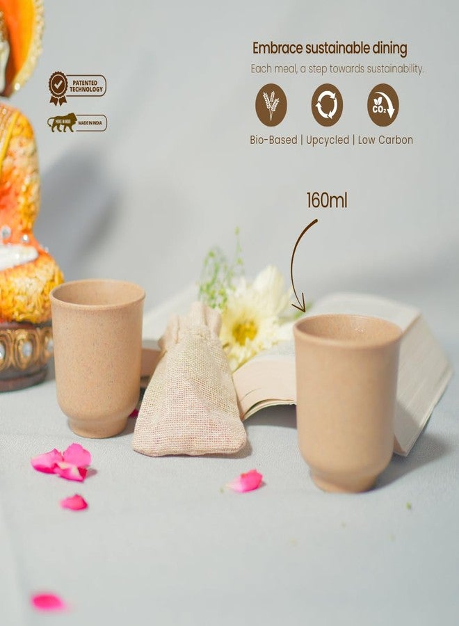 Pacing Grass Chai Cup Set of 6 Tea Kullads Microwave Safe Reusable Bamboo, 160ml, Eco-Friendly Bamboo Bio-Composite Cup for Serving Tea, Hot & Cold Coffee Marriage Gifts for Wedding - Image 3