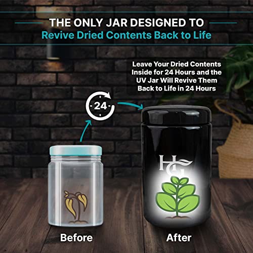 Herb Guard - 2 Oz Airtight Ultraviolet Jar (1 Liter) Keeps Herbs Fresh for Months - Image 5