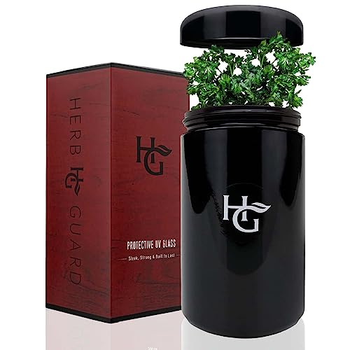 Herb Guard - 2 Oz Airtight Ultraviolet Jar (1 Liter) Keeps Herbs Fresh for Months - Image 1