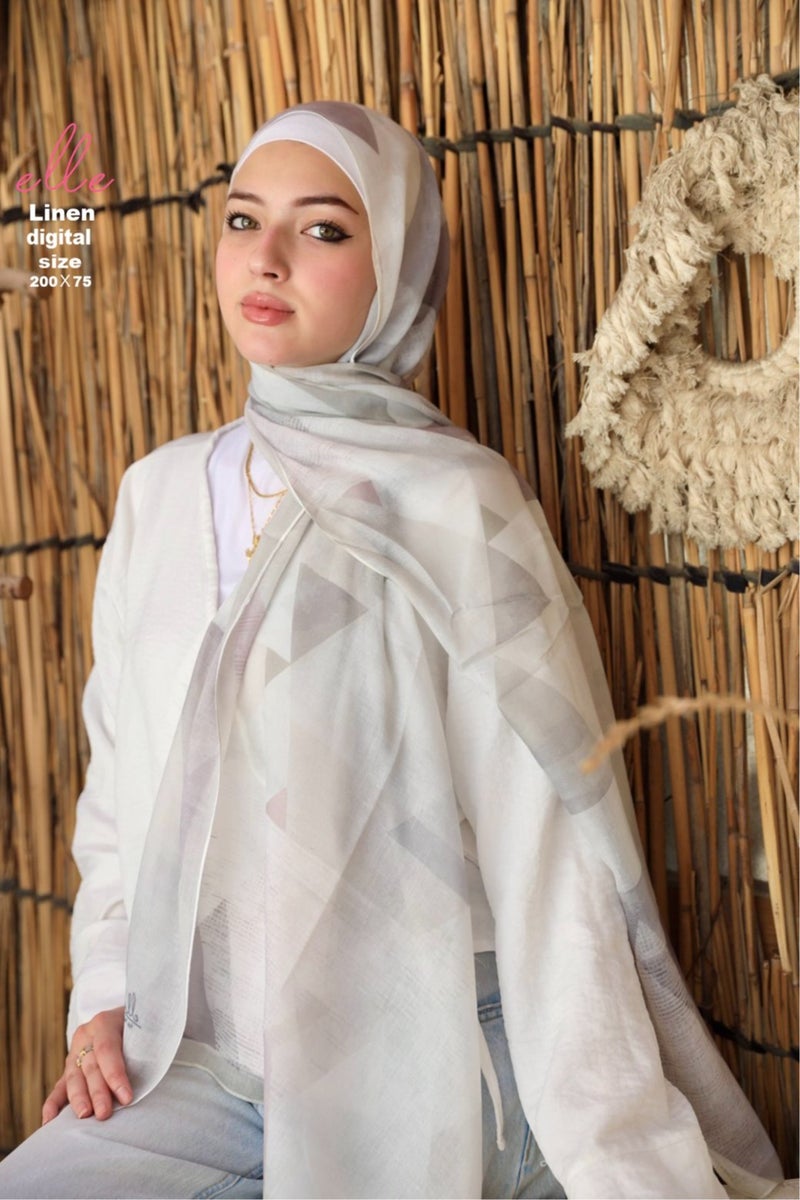 طرحة وشاح حجاب إسلامي قطن لينين فاخر للنساء – تصميم أنيق للمناسبات والاستخدام اليومي – مقاس 200 × 75 سم