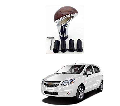 PRIKNIK Wood Texture Car Gear Shifter Lever Manual Modified Shifter Knob Handle Shift Lever Fit with 8mm 10mm 12mm Adapters Compatible with C-hevrolet S-ail U-V-A - Image 5