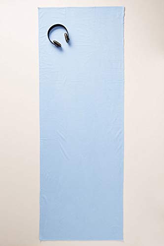 Shandali Hot Yoga Towel - Suede, 100% Microfiber, Super Absorbent, Bikram Yoga Towel, Placid Blue - 26.5 x 72 - Image 4