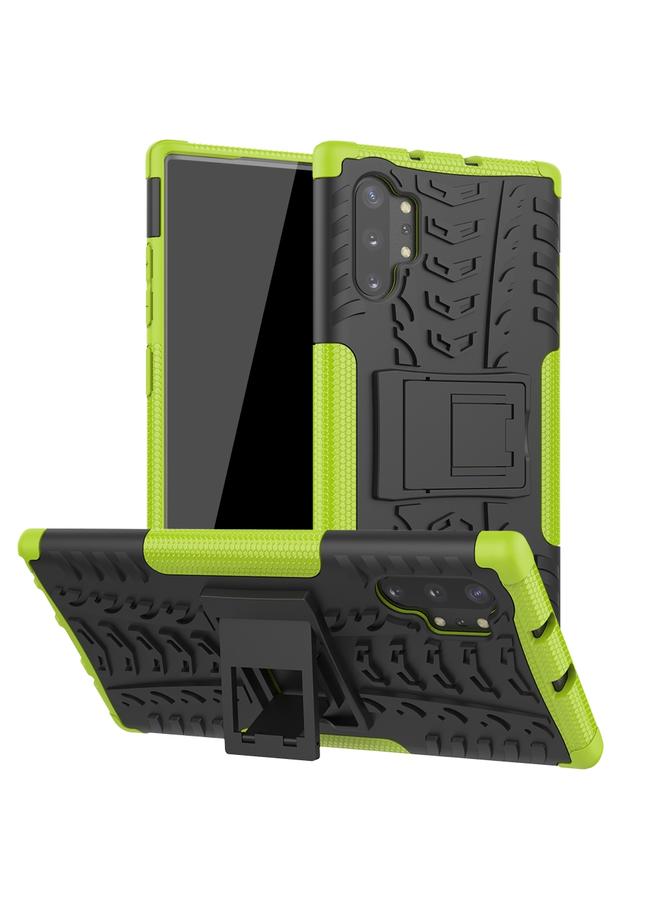 Zaboon Case For Galaxy Note 10 Plus Tire Texture TPU + PC Shockproof Case with Holder - Image 1