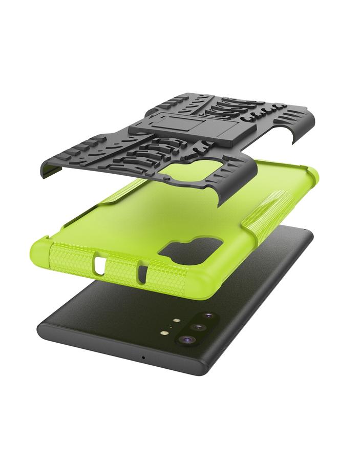 Zaboon Case For Galaxy Note 10 Plus Tire Texture TPU + PC Shockproof Case with Holder - Image 5