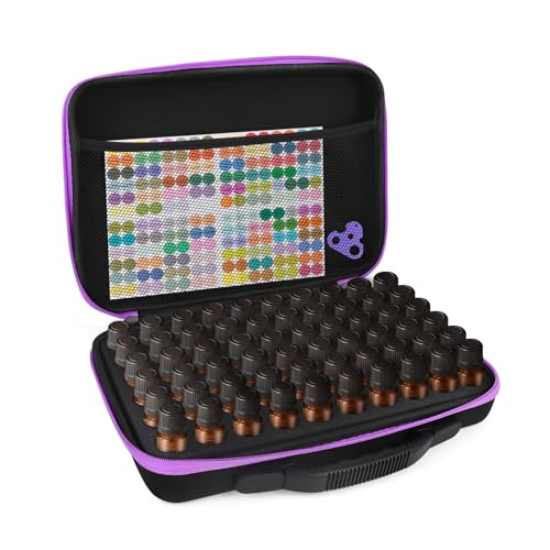 Esoes Essential Oil Storage Organizer,60 Bottle Essential Oils Case, Essential Oils Holders Organizer Essential Oil Bag Holds 5-15ml Oils Bottle,Compatible with do Terra,Young Living,Vallejo,Army Painter - Image 1