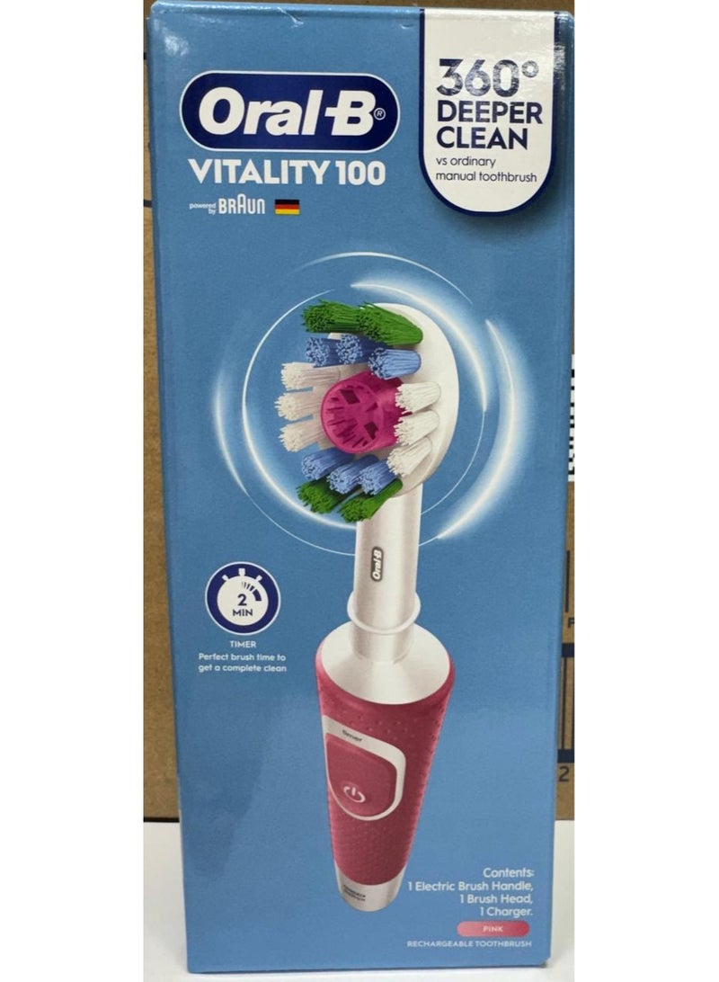Vitality Electric Rechargeable Toothbrush Pink