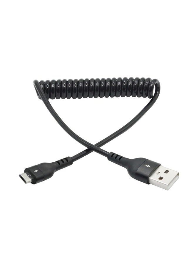 Maixbomr Micro USB Expansion Spring Cable 1 to 2FT,Spiral USB A Male to Micro USB Male Charging and Data Transfer Spring Cord,for Smart Phone, Tablet,and Other with Micro USB Port Devices - Image 2