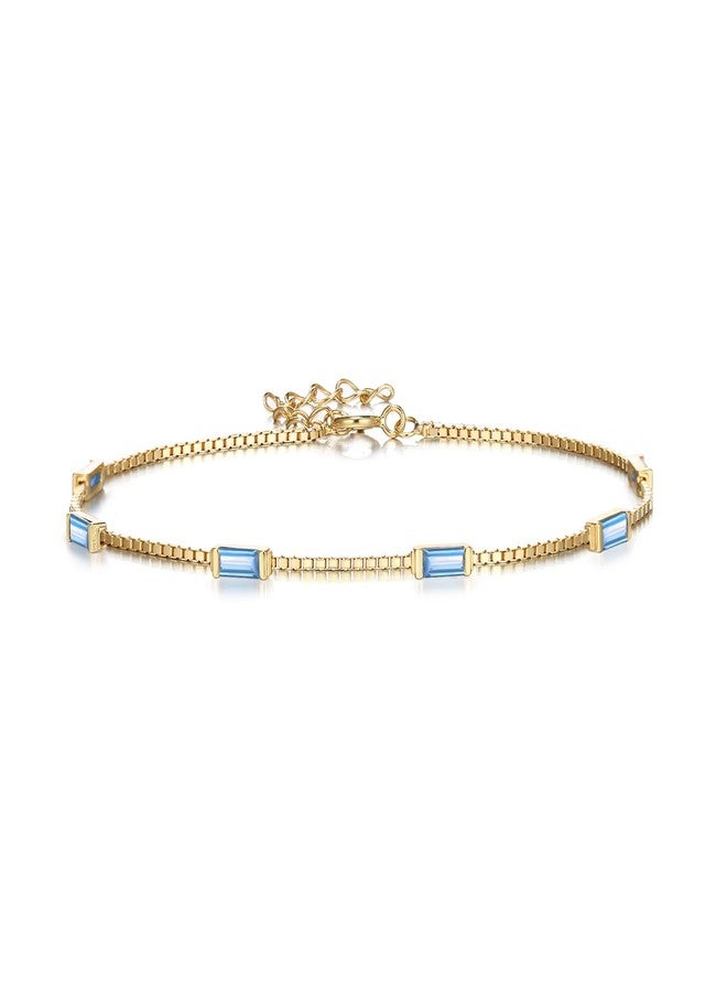 FANZE 925 Sterling Silver Birthstone Bracelets for Women, Bracelets for Women Trendy, Opal Bracelets Cubic Zirconia Bracelets, Birthday Christmas Anniversary Graduation Gifts - Image 1