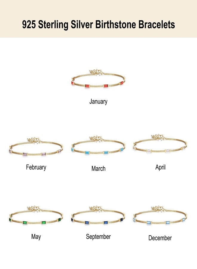 FANZE 925 Sterling Silver Birthstone Bracelets for Women, Bracelets for Women Trendy, Opal Bracelets Cubic Zirconia Bracelets, Birthday Christmas Anniversary Graduation Gifts - Image 4