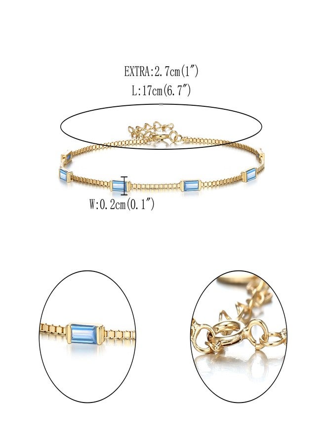 FANZE 925 Sterling Silver Birthstone Bracelets for Women, Bracelets for Women Trendy, Opal Bracelets Cubic Zirconia Bracelets, Birthday Christmas Anniversary Graduation Gifts - Image 5