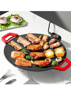 Y&D Multifunctional Electric Grill For Household Non-stick Roast Iron Plate Smokeless Electric Frying Pan Steak Grill Pan (Suitable For 2-6 People) Five-Speed Temperature Adjustment Diameter 28cm 700W  - Image 1