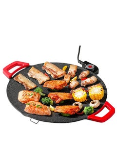 Y&D Multifunctional Electric Grill For Household Non-stick Roast Iron Plate Smokeless Electric Frying Pan Steak Grill Pan (Suitable For 2-6 People) Five-Speed Temperature Adjustment Diameter 28cm 700W  - Image 3