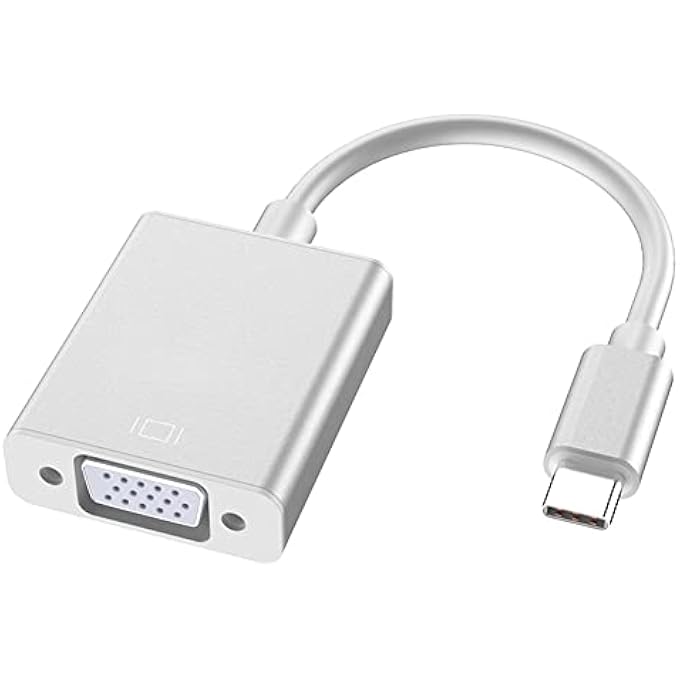 rayihni USB C TO VGA ADAPTER, THUNDERBOLT 3 (TYPE-C) MALE TO VGA FEMALE ADAPTER COMPATIBLE WITH GOOGLE CHROMEBOOK PIXEL MAC BOOK PRO 2020,2019,2018, LENOVO 900, DELL XPS 13 - Image 1