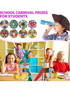 Mordely Classic Tin Kaleidoscope, Kaleidoscope for Kids, Kaleidoscope Toy with Metal Body, Retro Toys Educational Toys Purple Kaleidoscope with 3D Pattern, Birthday Party Gift for Boys and Girls  - Image 5