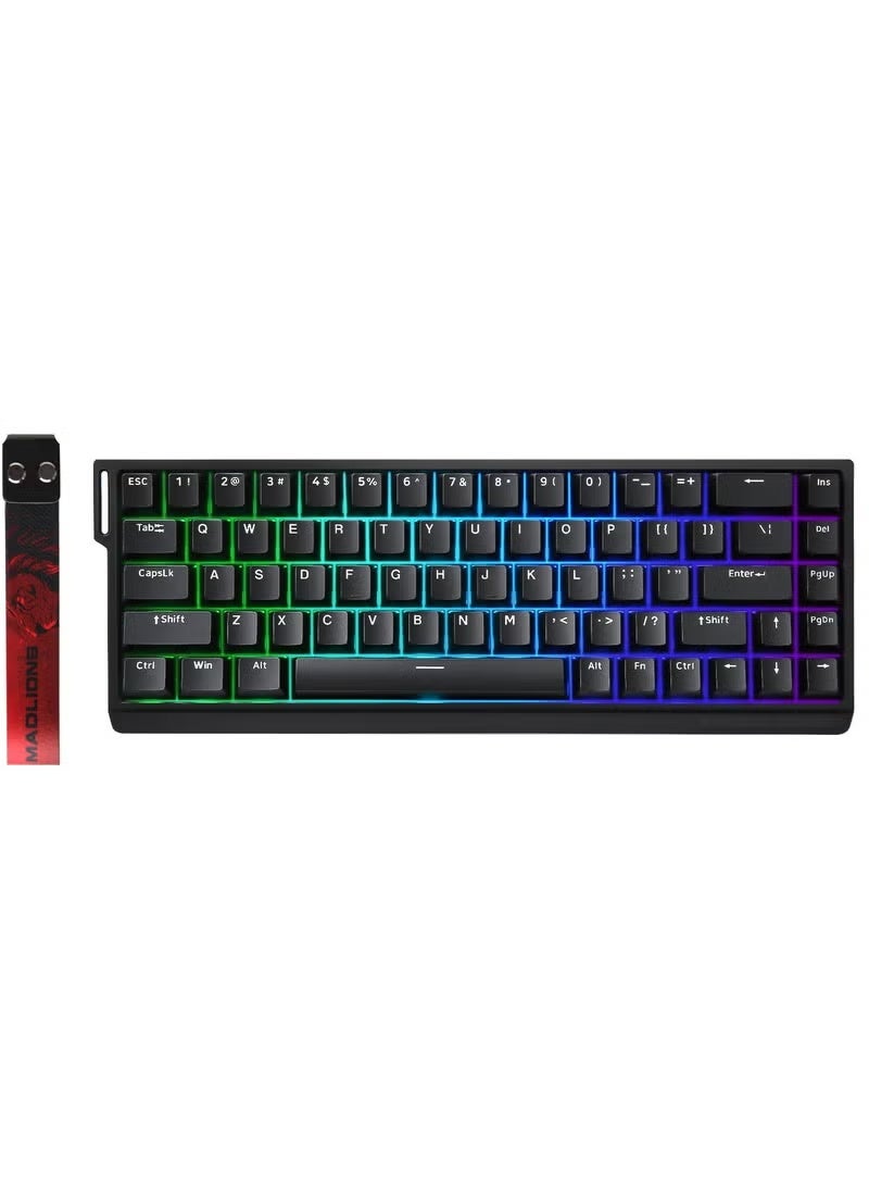 MADLIONS MAD 68 HE Magnetic Switch RGB Gaming Keyboard,65% Hall Effect Rapid Trigger Adjustable Actuation Hot Swap Wired Mechanical Keyboard with PBT Keycaps PC/Mac Gamer (Black) - Image 1