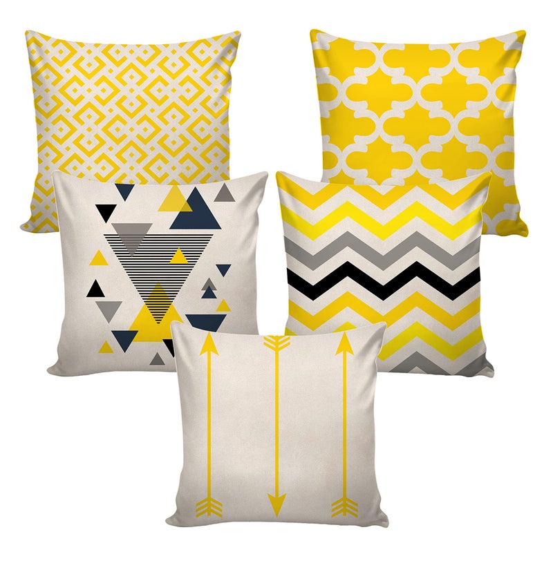 AEROHAVEN™ Set of 5 Decorative Hand Made Jute Throw/Pillow Cushion Covers - CC178 - (20 x 20 Inch) - Image 2