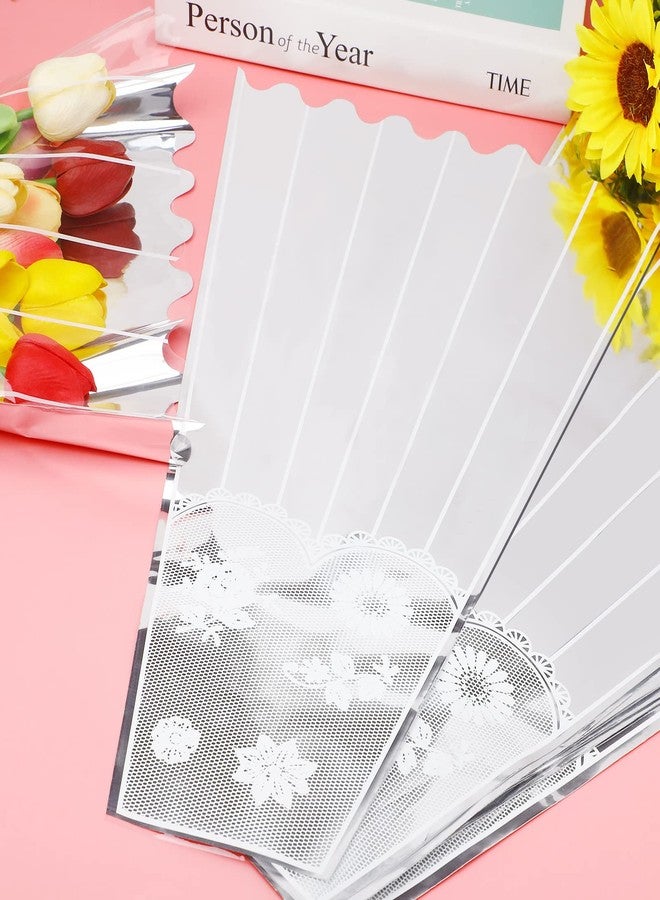 FOIMAS 100pcs Flower Bouquet Bag Plastic Wrapping Bags Clear Floral Bouquet Sleeve Cellophane Sleeves Flower Bouquet Packaging Bags for Flower Craft Birhtday Wedding Valentine's Day Mother's Day - Image 5