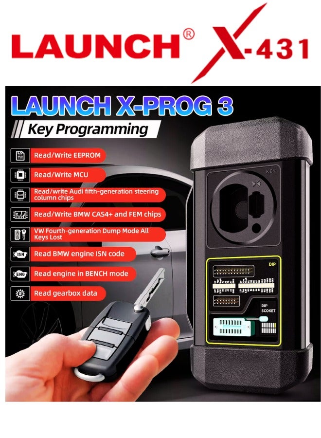 X431 X-Prog3 Remote Key Programmer, All key Lost Advanced Scan Tool with Eeeprom Adapter Support for X431 V V plus,Pro3S Plus Pro3 Pro5 and Pad 3 Pad 5 Diagzone Xpro5 prodiag xdiag etc.