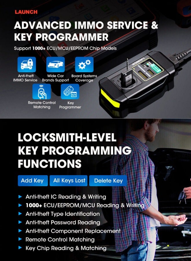X431 X-Prog3 Remote Key Programmer, All key Lost Advanced Scan Tool with Eeeprom Adapter Support for X431 V V plus,Pro3S Plus Pro3 Pro5 and Pad 3 Pad 5 Diagzone Xpro5 prodiag xdiag etc.
