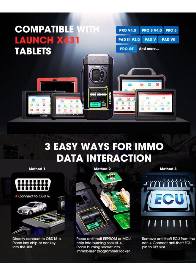 X431 X-Prog3 Remote Key Programmer, All key Lost Advanced Scan Tool with Eeeprom Adapter Support for X431 V V plus,Pro3S Plus Pro3 Pro5 and Pad 3 Pad 5 Diagzone Xpro5 prodiag xdiag etc.
