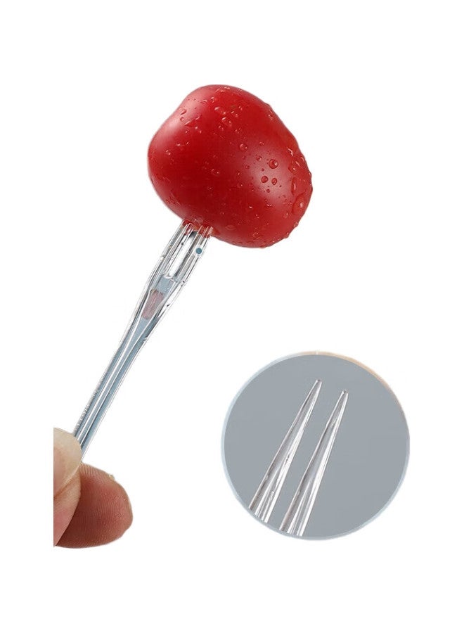 Pinyu Disposable Fruit Forks, 400 Pieces, Food-Grade Fruit Picks For Children, Desserts, Cakes, Pastries, Transparent Individual Packaging - Image 3