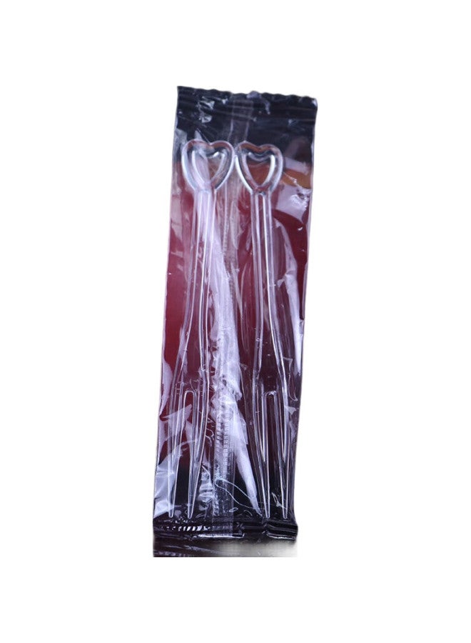 Pinyu Disposable Fruit Forks, 400 Pieces, Food-Grade Fruit Picks For Children, Desserts, Cakes, Pastries, Transparent Individual Packaging - Image 1
