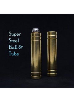 MilesMagic Magician'S Super Steel Ball And Tube (Brass) Mystery Gimmick | Commanding, Transforming, Shrinking Steel Ball Into Brass Tube Real Close Up Magic Trick  - Image 4